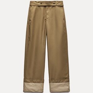 Zara Belted twill pants ZW collection